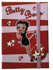 Betty Boop dreifach faltbares Notizbuch mit Notizen, Tagesordnung und Adresse rot 