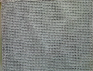 A piece of 16, COUNT cross stitch Aida 50 X 50 cm (19.5"X 19.5") GREY - Picture 1 of 1