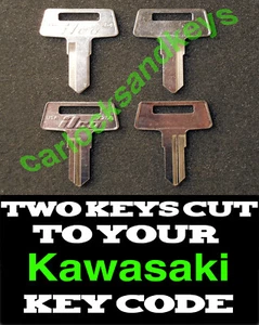 1995-2003 Kawasaki Lakota 300 Keys Cut By Code - Includes 2 Working Keys - Bild 1 von 2