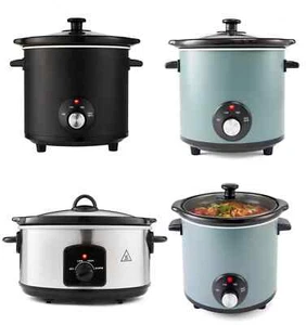 3L & 5L Stainless Steel Slow Cooker Overheat Protection Dishwasher Safe Glas lid - Picture 1 of 23