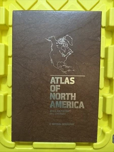 Atlas of North America National Geographic Large Format HC Slipcover VTG '85 - Picture 1 of 7