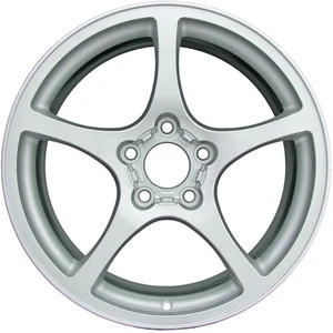 Metallic Polished 5 Spoke 17 x 8.5 Refurbished Wheel - Picture 1 of 1