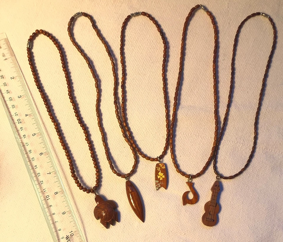 Chokers Wooden Rice Beads Hawaiian Necklace Party Graduation Weddings Luau Beach - Image 1 of 1