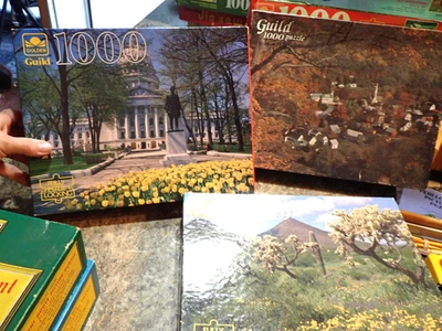 Lote de 3 rompecabezas vintage Guild (Whitman / Golden) sierra caladora 500/1000 piezas Foto 1 de 4