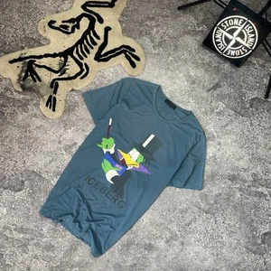 Designer Ice Iceberg Big Logo Blue Y2K Opium Rare Tee Size M - Bild 1 von 16