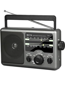 Tragbares AM FM Radio betrieben mit Batterien, 4 Batterien - Bild 1 von 7