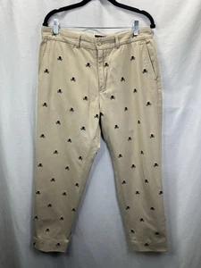 Ralph Lauren Rugby Herren Polo Chino Hose bestickt Totenköpfe gekreuzte Knochen 32x30 - Bild 1 von 7