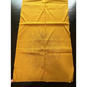 Vintage Crafts No CSK 0311 - Pillow Embroidery Fabric- mustard yellow pillow - Picture 1 of 6