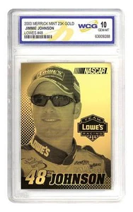 JIMMIE JOHNSON 2003 Laser Line Gold Card LOWES #48 Graded GEM MINT 10 * BOGO * - Picture 1 of 2