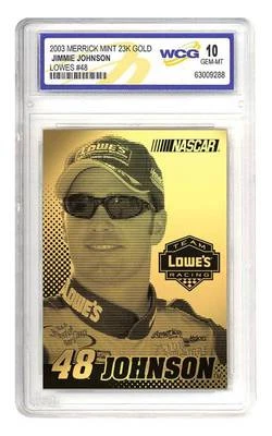 JIMMIE JOHNSON 2003 Laser Line Gold Card LOWES #48 Graded GEM MINT 10 * BOGO * - Image 1 of 2