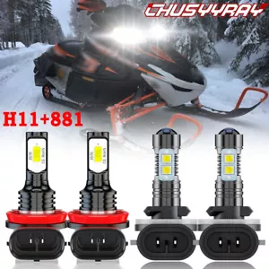 LED Headlight Bulbs For Arctic Cat Z1 1100 EFI LXR Headlight 2009 2010 2011 - Picture 1 of 14