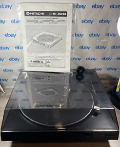 Vintage Hitachi Giradischi Stereo Lettore Record HT-MD28 - 1989 con Manuale - Foto 1 di 20