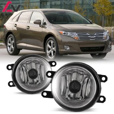 Pair Bumper Fog Lights For Toyota Venza 2009-2015 Clear Replacement Lamps LH+RH — 第 1/4 张图片