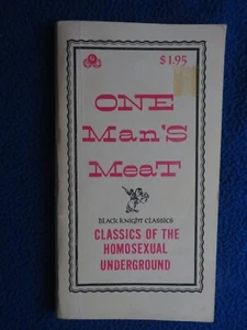 ONE MAN  BLACK KNIGHT CLASSICS OF THE HOMOSEXUAL UNDERGROUND - Picture 1 of 1