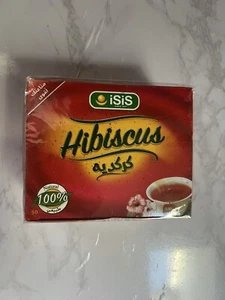 Isis Hibiscus Herbal Tea 100% Natural 50 Tea Bags كركديه مصري طبيعي - Picture 1 of 3