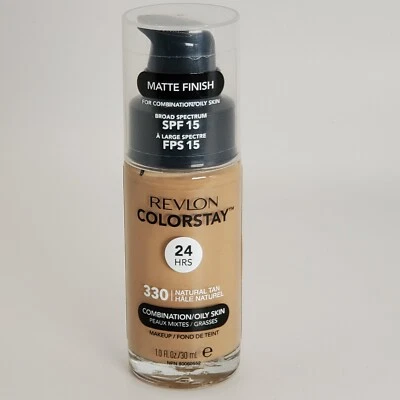 Revlon ColorStay Liquid Foundation Makeup Matte Finish 330 Natural Tan New - Image 1 of 2