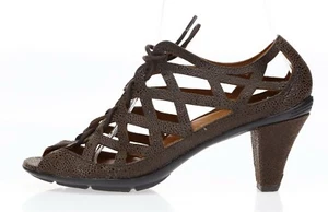 Gentle Souls Womens Brown Leather Strappy Booties Lace Up Sandals Size 6 - Picture 1 of 6