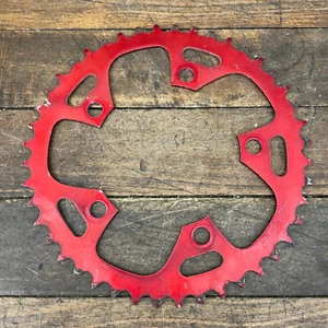 Old School BMX 44t Chainring Red 110 BCD Chain Wheel 44 Tooth   Steel - Picture 1 of 9