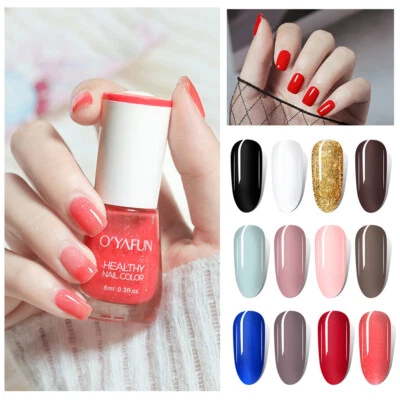 Einfarbiger Gel-Nagellack Wasserfest Reißbar Schnell Trocknend 8 Ml  ∧ - Bild 1 von 4