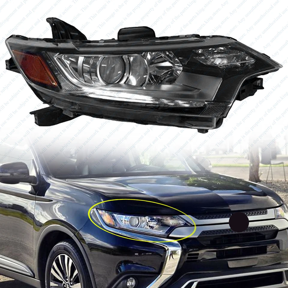For 2016 2020 Mitsubishi Outlander Halogen Headlight Assembly Passenger 8301D246 - Image 1 of 4