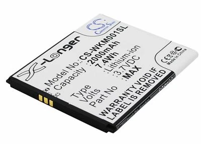 Li-ion Battery for Wiko Rainbow 4G WAX 3.7V 2000mAh - Imagem 1 de 4