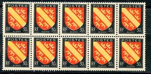 STAMP / TIMBRE FRANCE NEUF N° 756 ** BLOC DE 10 / ARMOIRIE ALSACE - Photo 1/1