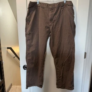 Pantalón Carhartt B151 de Lona Trabajo Calce Suelto Marrón Oscuro DFE 42x30 - Imagen 1 de 5