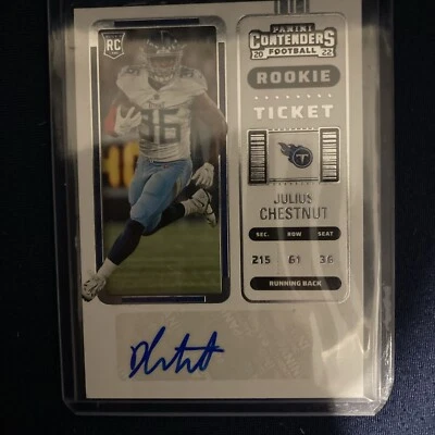 2022 Panini Contenders - Rookie Ticket #274 Julius Chestnut (AU, RC) - Image 1 of 2