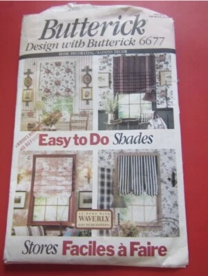 Sewing Pattern Easy To Do Shades UNCUT Design with Butterick 6677 - Image 1 of 2