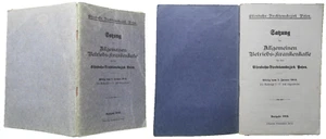 Satzung Betriebskrankenkasse für den Eisenbahn Direktionsbezirk Posen 1916 - Bild 1 von 2