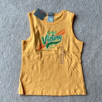NWT NIKE GIRLS SLEEVELESS PULLOVER TOP, 14, CAMP VICTORY, BASKETBALL,ON GOLD - Image 1 of 3