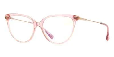 Marco de gafas de gato de plástico rosa transparente Tom Ford TF5688-B 072 55-15-140 Foto 1 de 3