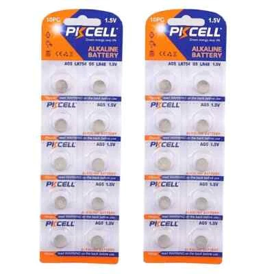 AG5 393 193 LR754 SR754W 393A SR48 LR48 193 pilas de botón 20 piezas Foto 1 de 3