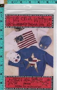 Stars and Stripes ©1994 Indygo Junction Out on a Whim No-Sew Applique Pat OW400 - Picture 1 of 5