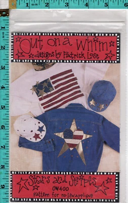 Stars and Stripes ©1994 Indygo Junction Out on a Whim  No-Sew Applique Pat OW400 - Image 1 of 4