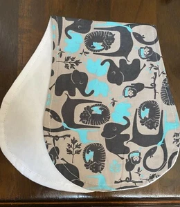 Handmade Burp Cloth Elephants Set of 2 - Picture 1 of 1