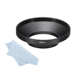 43mm Lens Hood, Wide Angle Matte Surface Anti-reflective Inside Hood, Black - Picture 1 of 7