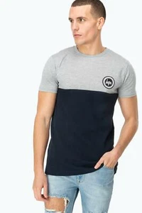Camiseta para hombre Hype diseño de bloques gris marino mediana precio de venta sugerido por el fabricante £30 - Imagen 1 de 3