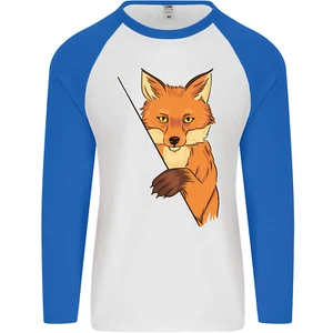 Una Ilustración De Un Zorro Naranja Camiseta De Manga Larga Para Hombre - Imagen 1 de 29