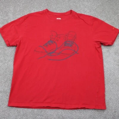 Merrell Zapatos Camisa Para Hombres 2XL XXL Rojo Manga Corta Algodón Pullover Cuello Redondo Foto 1 de 4