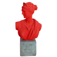 Artemis Goddess of Hunt Red bust statue - Diana Mistress of Animals