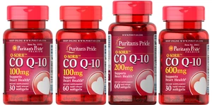 Puritan's Pride Co Q-10 CoQ10 100/200/400mg 30/60 Q-Sorb Rapid Release SoftGels - Picture 1 of 16