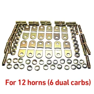Kit de instalación almohadillas pestañas bloqueo Weber 40 DCOE para 12x pila velocidad bocina de aire - Imagen 1 de 2