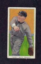 1909-11 T206 Happy Smith, Brooklyn, Pied 350-460, Factory 25, VG-EX!