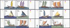 Cook Islands 2013 Canoes/Boats/Transport/Sailing/Sail/Nautical 12v set (s5479a) - Picture 1 of 1
