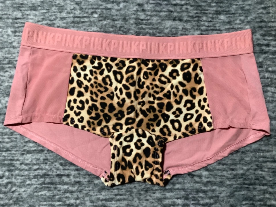 Victoria's Secret Rosa Leopardo Malla Niño Bragas Begonia L Raro Nuevo en Paquete Foto 1 de 4