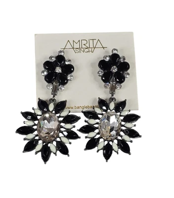 Pendientes colgantes Amrita Singh para mujer cristal austriaco enchapado en metal armado resina nuevos con etiquetas Foto 1 de 4