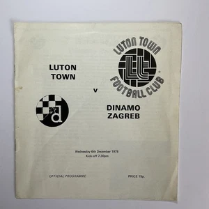 Luton Town v Dinamo Zagreb;  Friendly,  6th December 1978 - Foto 1 di 3