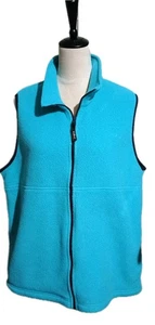 LL Bean Classic Fleece Pullover Weste Damen Gr. Large Seitentaschen Türkis Blau - Bild 1 von 14