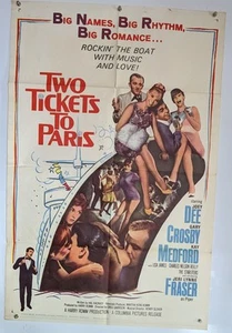 Gary Crosby Charles Nelson Reilly "Two Tickets To Paris" Original Movie Poster - Picture 1 of 1